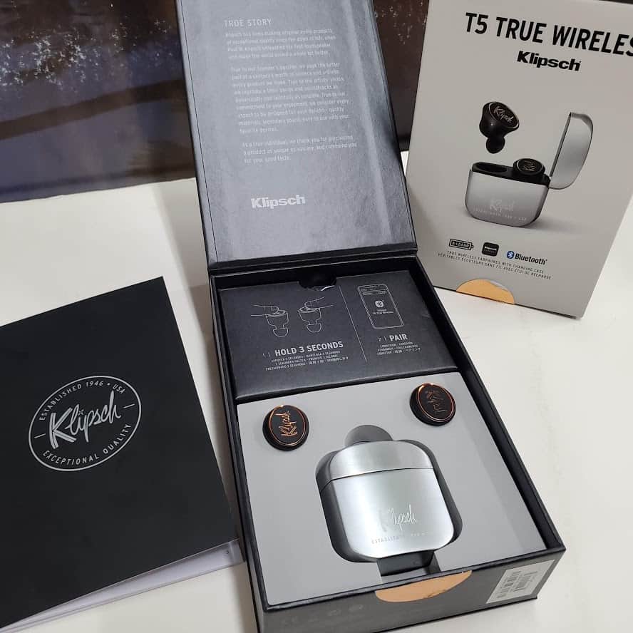 Klipsch T5 True Wireless Earphones in Packaging