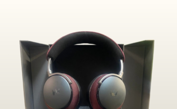 Noble FoKus Apollo Pro Hybrid True Wireless Headphone Review Noble FoKus Apollo Pro, Propped on Case