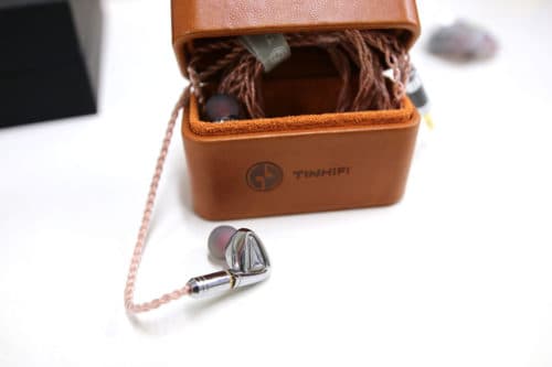 tinhifi p1 planar magnetic in ear earphone earbud leather case