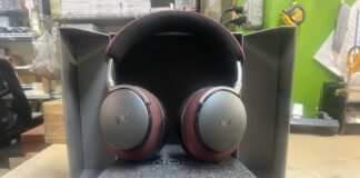 Noble FoKus Apollo Pro Hybrid True Wireless Headphone Review Noble FoKus Apollo Pro, Propped on Case