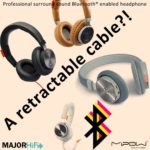 MIPOW M3 Bluetooth Headphones with Retractable Cable