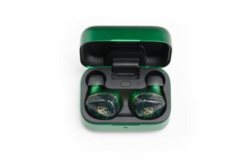 noble earbuds in case open 