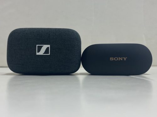 Sony and Sennheiser charging cases 