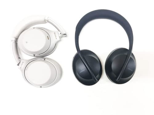 Sony WH-1000XM3 folded vs Bose Noise Cancelling Headphones 700 folded