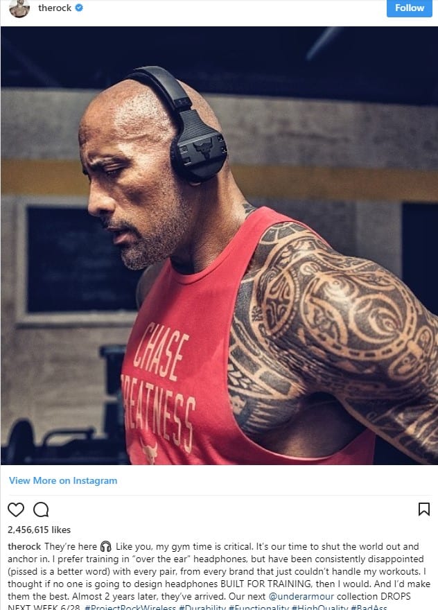 the rock under armour in ear headphones