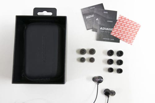 advanced elise ceramic in ear monitors earbuds box and accessories