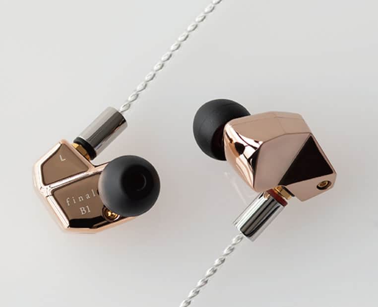 final audio b-series b1 earphone with copper chrome housing