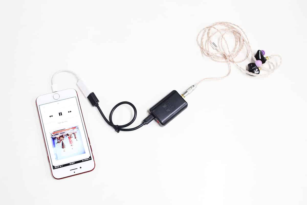 Hifime S2 Review cabled to iPhone
