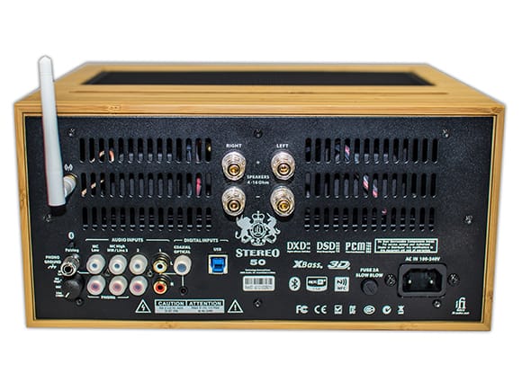 iFi Retro Stereo 50 Tube Amplifier Input Panel.