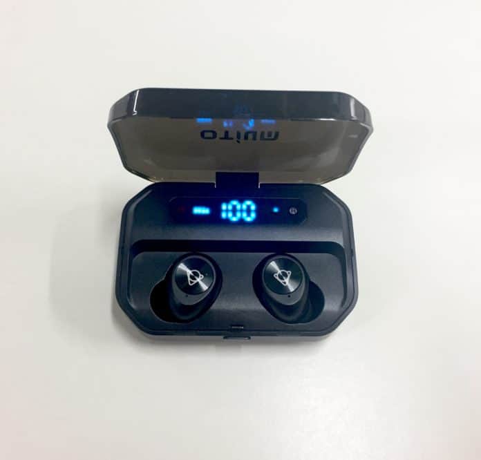 The Otium PowerPods recharging in their dock, with fancy blue lights visible